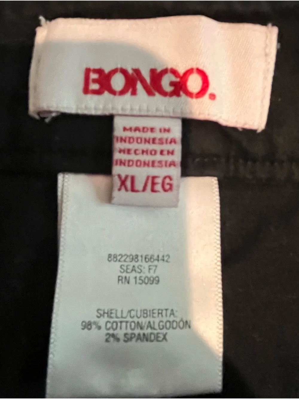 BONGO Black Button-Front Mini Skirt